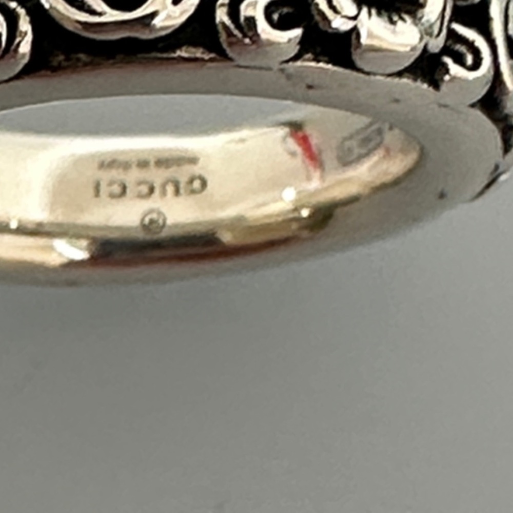Gucci 925 Silver Floral Ring authentic 100% - Picture 7 of 10
